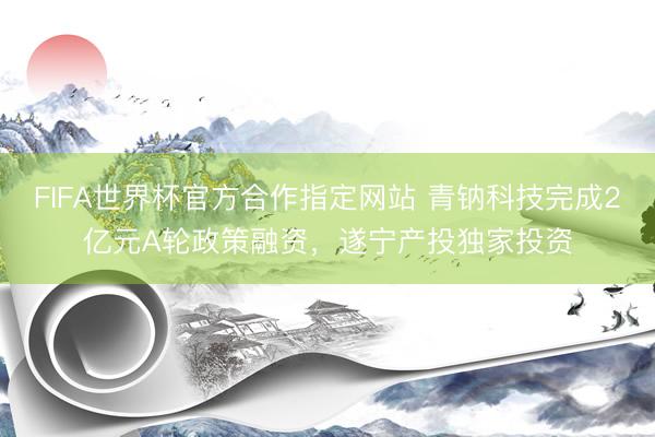 FIFA世界杯官方合作指定网站 青钠科技完成2亿元A轮政策融资，遂宁产投独家投资