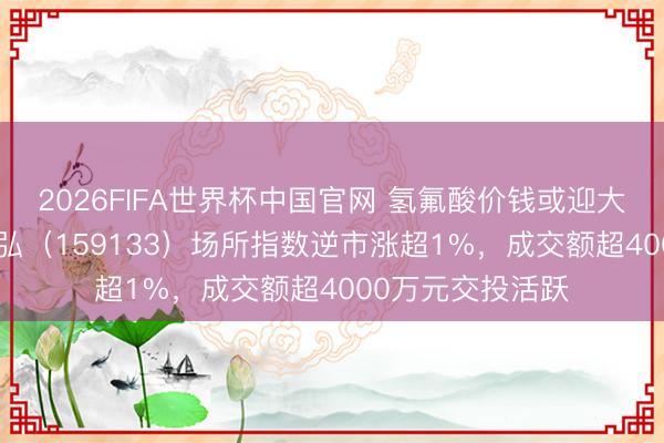 2026FIFA世界杯中国官网 氢氟酸价钱或迎大涨!化工ETF天弘(159133)场所指数逆市涨超1%,成交额超4000万元交投活跃