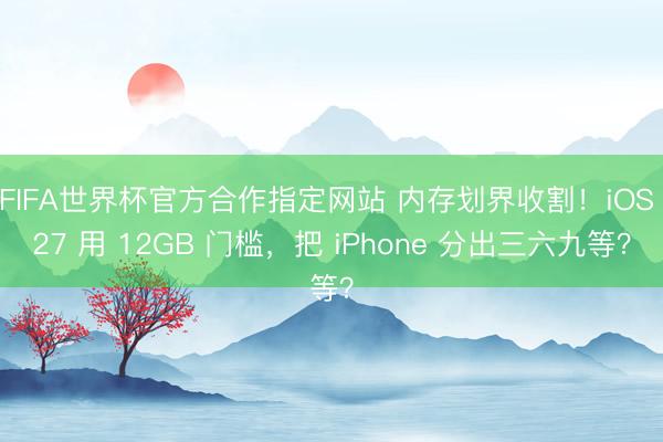 FIFA世界杯官方合作指定网站 内存划界收割！iOS 27 用 12GB 门槛，把 iPhone 分出三六九等？